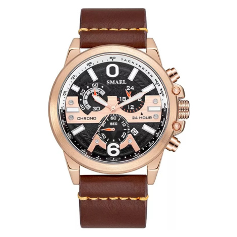 Smael 9010 Pánské analogové hodinky Hnědé