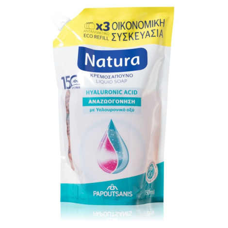 PAPOUTSANIS Natura Hyaluronic Acid hydratační šampon náhradní náplň 750 ml