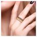 Elegantní vzorovaný prsten zdobený kamínky FanTurra