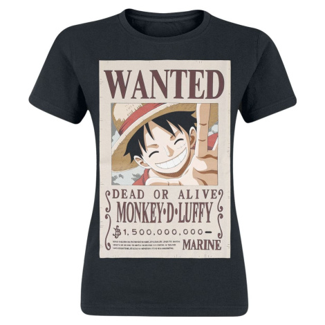 One Piece Wanted Dámské tričko černá