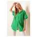 Bigdart 20120 Oversized Short Sleeve Shirt - Green