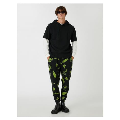 Koton Skull-Printed Jogger Sweatpants