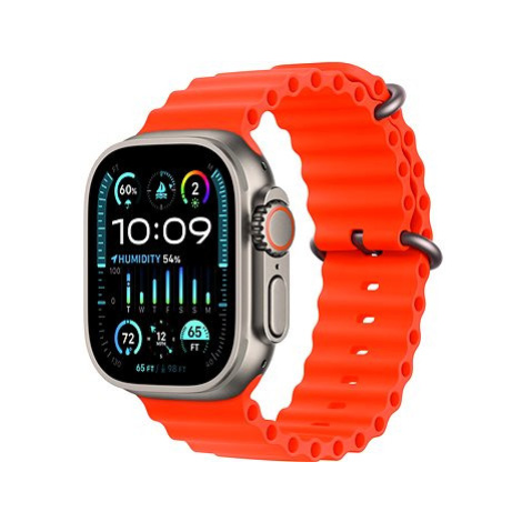 Apple Watch Ultra 2 49mm titanové pouzdro s oranžovým oceánským řemínkem