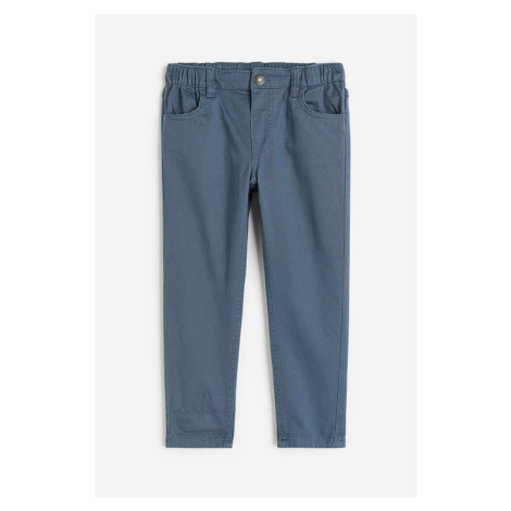 H & M - Kalhoty Relaxed Tapered Fit - modrá H&M