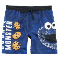 Sesame Street Cookie Monster - Face Pánské plavky modrá
