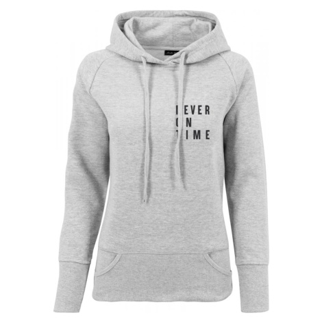 Ladies Never On Time Hoody - grey Mister Tee