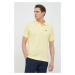 Bavlněné polo tričko Lacoste žlutá barva, L1212-001