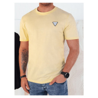 Dstreet Trendy světle žluté tričko s ozdobným prvkem