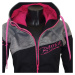 Dámská softshell bundomikina s kapucí na zip Barrsa Double Soft Script Grey Melange/Pink/Black