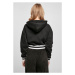 Ladies Short College Hoody - black