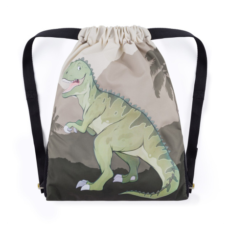 Bagmaster SÁČEK LUMI 24 C školní na přezůvky / tělocvik – dinosaurus zelená 1,5 l 230296