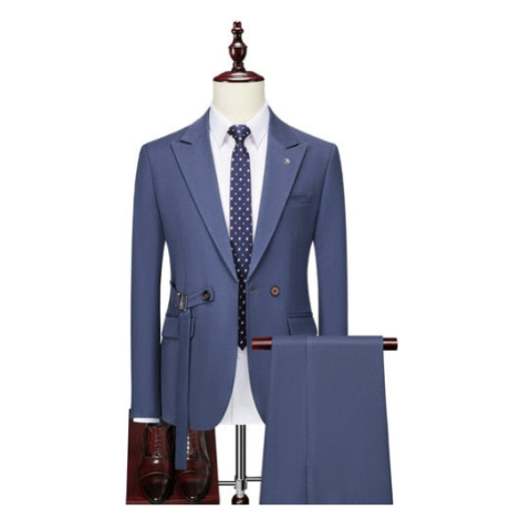 Plesový pánský oblek sako s páskem + kalhoty JFC FASHION