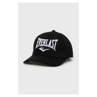 Bavlněná čepice Everlast černá barva, s aplikací