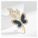 Éternelle Luxusní brož Swarovski Elements Elaina Gold - motýl B7158-LXT0569B Zlatá