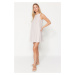 Trendyol Jewelled Wide Cut Linen Look Sleeveless Mini Woven Dress