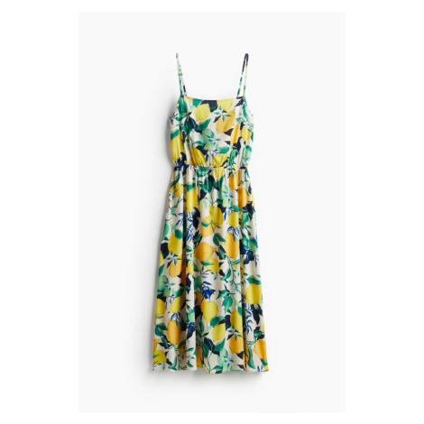 H & M - Viskózové šaty na ramínka - žlutá H&M