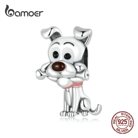 Stříbrný přívěsek veselý pes LOAMOER