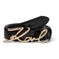 Opasek karl lagerfeld k/signature sm hip belt croc černá