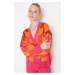Trendyol Fuchsia Patterned Knitwear Cardigan with Button Detailed