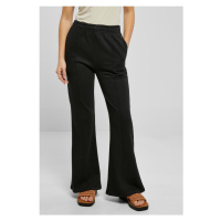 Dámské kalhoty // Urban Classics / Ladies Flared Pin Tuck Terry Pants black