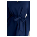 Tmavě modré krátké šaty s volnými rukávy