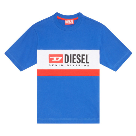 Tričko diesel ltreapdiv over t-shirts modrá