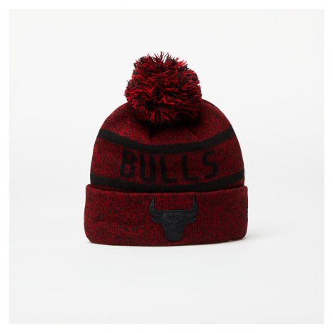 New Era Chicago Bulls Jake Bobble Knit Beanie Hat Cardinal/ Black