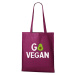 DOBRÝ TRIKO Bavlněná taška s potiskem Go vegan Barva: Bílá
