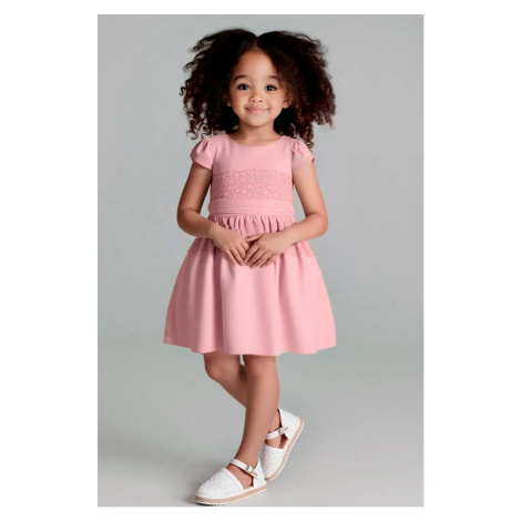 Dívčí šaty Mayoral růžová barva, mini, 3911