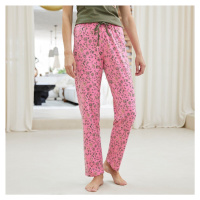 Pyžamové kalhoty s potiskem květin 