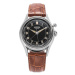 Vulcain Cricket Classique 39 mm - Black/Khaki numbers - Brown Alligator