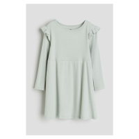 H & M - Šaty z žebrovaného žerzeje - zelená