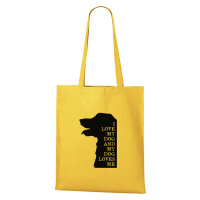 DOBRÝ TRIKO Bavlněná taška s potiskem I love my dog Barva: Žlutá