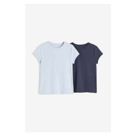 H & M - Sportovní tričko z materiálu DryMove™ 2 kusy - modrá H&M