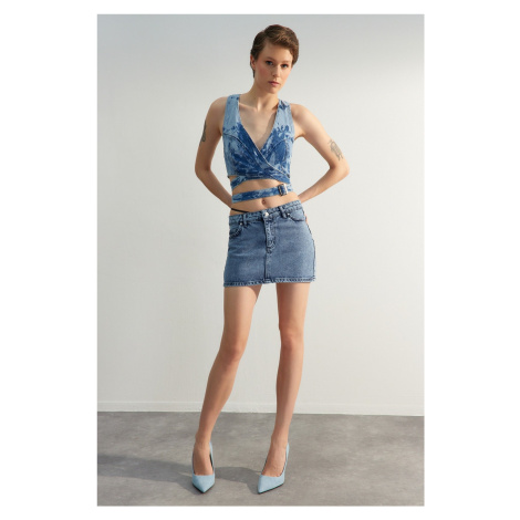 Trendyol Blue Denim Skirt