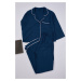 Trendyol Navy Blue Viscose Woven Pajama Set