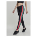 Urban Classics Ladies Side Stripe Leggings black/green/fire red