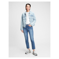 Modré dámské džíny high rise cigarette jeans with secret smoothing pockets with W