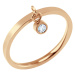 S3963 Prsten s kamínkovým přívěskem ROSE GOLD