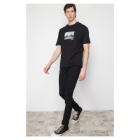 Trendyol Black Relaxed/Casual Fit Photo Printed 100% Cotton T-shirt