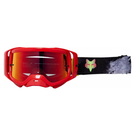 FOX Airspace Dkay Mirrored Lens Goggles Fluorescent Red Moto brýle