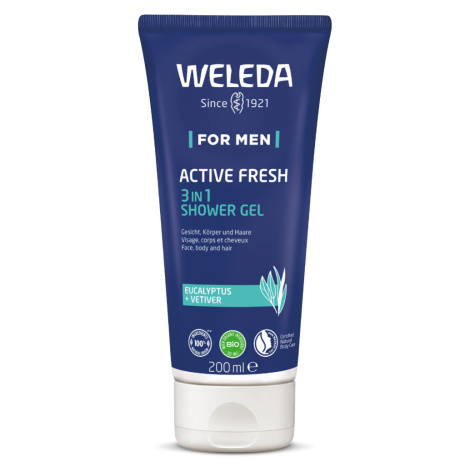 Weleda BIO For Men Active Fresh 3in1 sprchový gel 200 ml