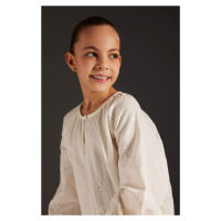 DEFACTO Girl Relax Fit Muslin Long Sleeve Blouse