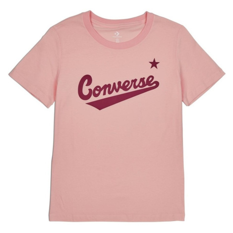 Converse Scripted Wordmark Tee Růžová