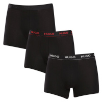 HUGO 3PACK pánské boxerky černé XL