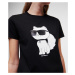 Tričko karl lagerfeld ikonik 2.0 choupette t-shirt černá
