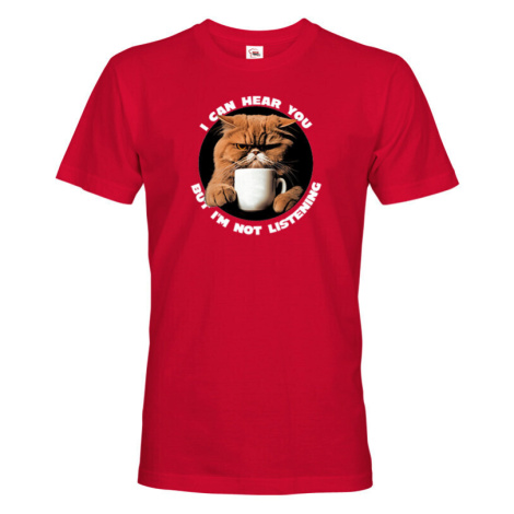 Pánské tričko Naštvaná kočka - vtipné tričko BezvaTriko