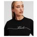 Mikina karl lagerfeld seasonal logo sweatshirt black