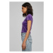 Ladies Short Velvet Tee - realviolet