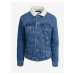 Modrá pánská džínová bunda s umělým kožíškem Pepe Jeans Pinner DLX - Pánské